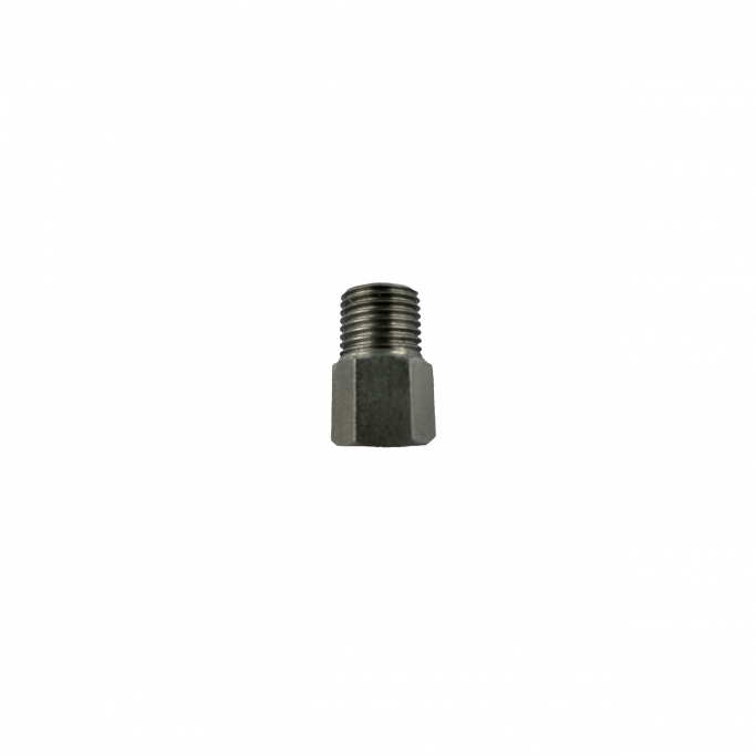 Adapter: M10x1 female to 1/4-inch male