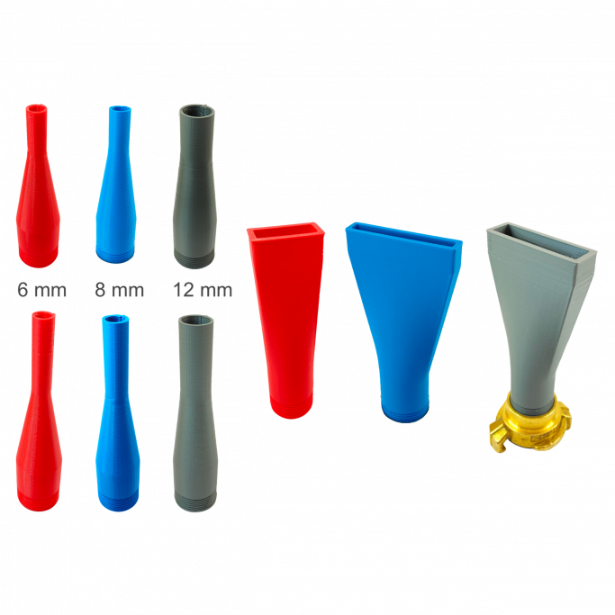 A complete set of Pump Integrale grouting sockets
